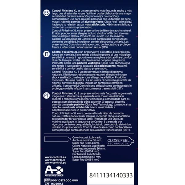 CONTROL FINISSIMO XL CONDOMS 12 UNITS - Image 2