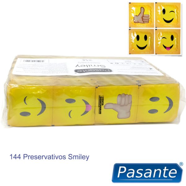 PASANTE - SACO DE PRESERVATIVOS SMILEY 144 UNIDADES - Image 3