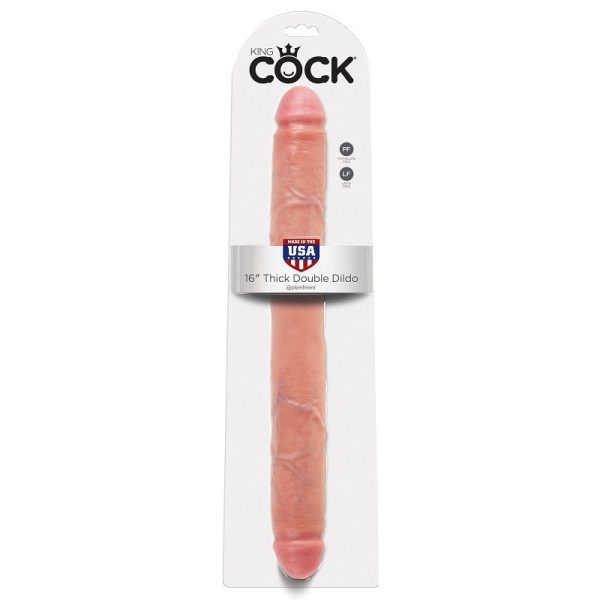 KING COCK THICK DOUBLE DILDO CARNE 40,6 CM