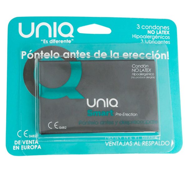 UNIQ - SMART LATEX FREE PRE-ERECTION CONDOMS 3 UNITS - Image 3