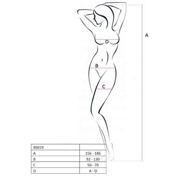 PASSION WOMAN BS019 BODYSTOCKING WHITE ONE SIZE - Image 2