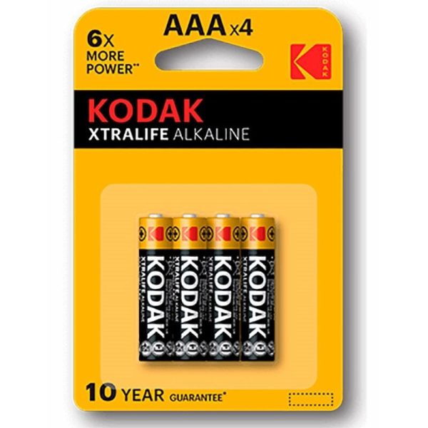 BATERIA ALCALINA KODAK XTRALIFE AAA LR03 * 4