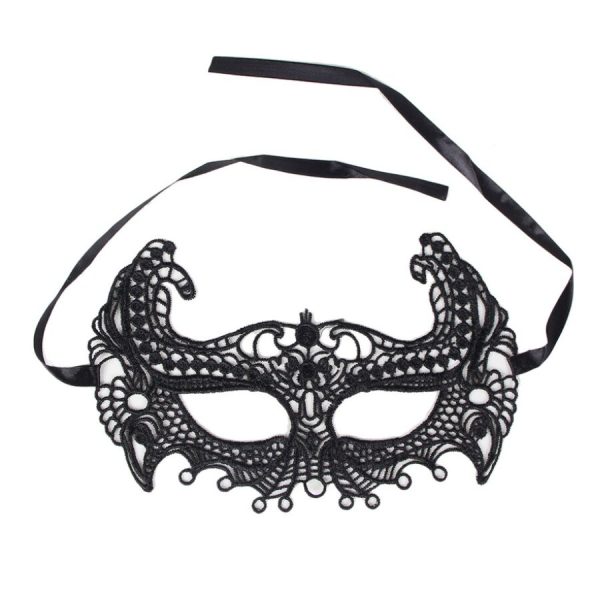 QUEEN LINGERIE BLACK MASK ONE SIZE