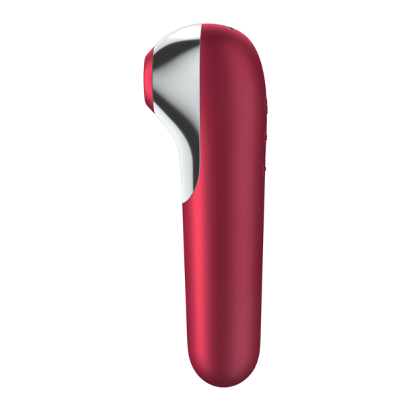 SATISFYER DUAL LOVE VIBRADOR Y SUCCIONADOR CON AIRE PULSADO ROJO - Image 2