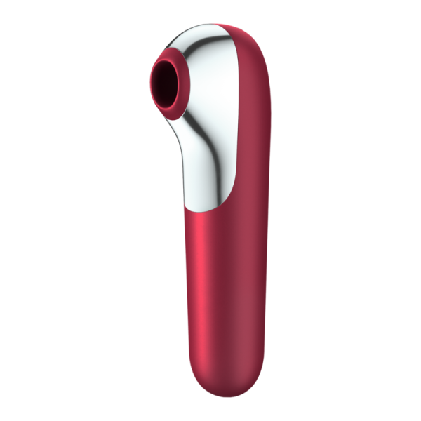 SATISFYER DUAL LOVE VIBRADOR Y SUCCIONADOR CON AIRE PULSADO ROJO - Image 5