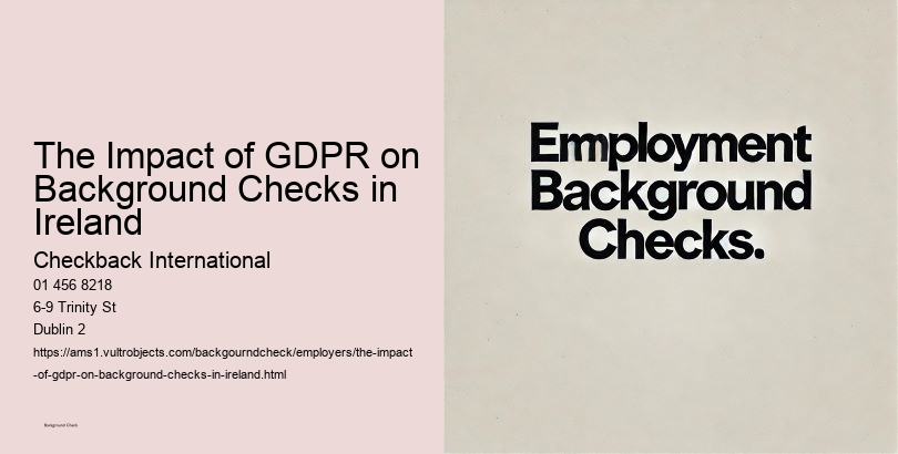 The Impact of GDPR on Background Checks in Ireland