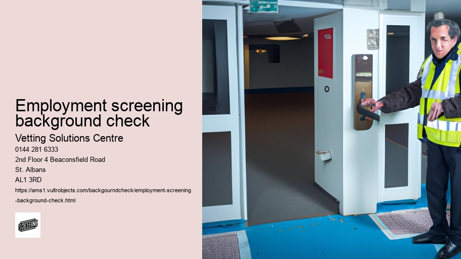 employment screening background check