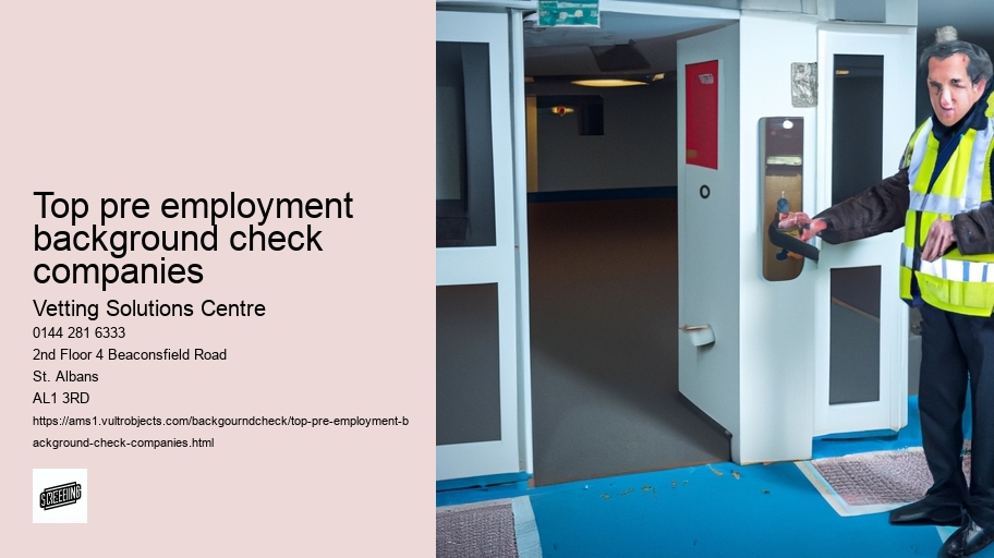 top pre employment background check companies
