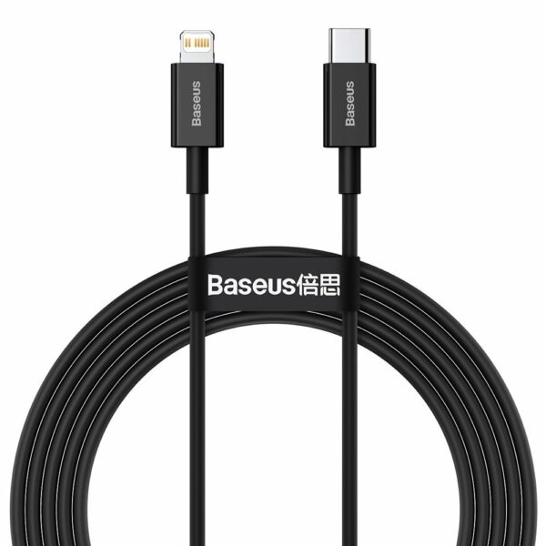 CABLE BASEUS TIPO C A LIGHTNING PD 20W 1M CARGA RAPIDA (IPH12) - NEGRO CATLYS-A01