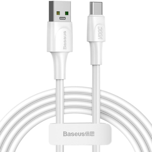CABLE BASEUS USB A TIPO C 5A 2M CARGA SUPER RAPIDA COMPATIBLE CON VOOC (QUICK CHARGE)