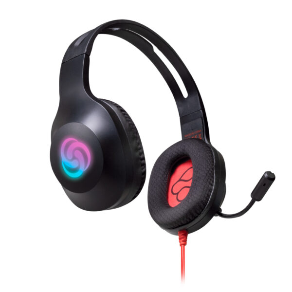 FR-TEC Auriculares Gaming Typhoon - Auricular Ligero y Comodo - Altavoz de 40mm - Conexion Jack 3.5mm y USB 2.0 - Color Negro