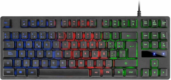 Mars Gaming Teclado Gaming MK02 H-MECH Compacto - Iluminacion Rainbow FRGB - Anti-ghosting - Español - Color Negro