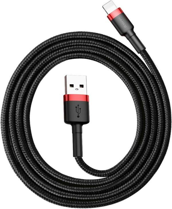CABLE BASEUS USB A LIGHTNING 2.4A 1M CARGA RAPIDA NYLON
