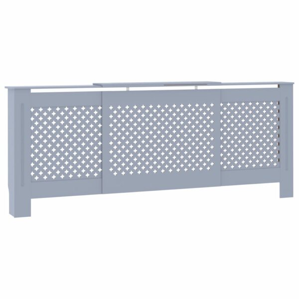 Cobertura de radiador MDF 205 cm cinzento - Image 2