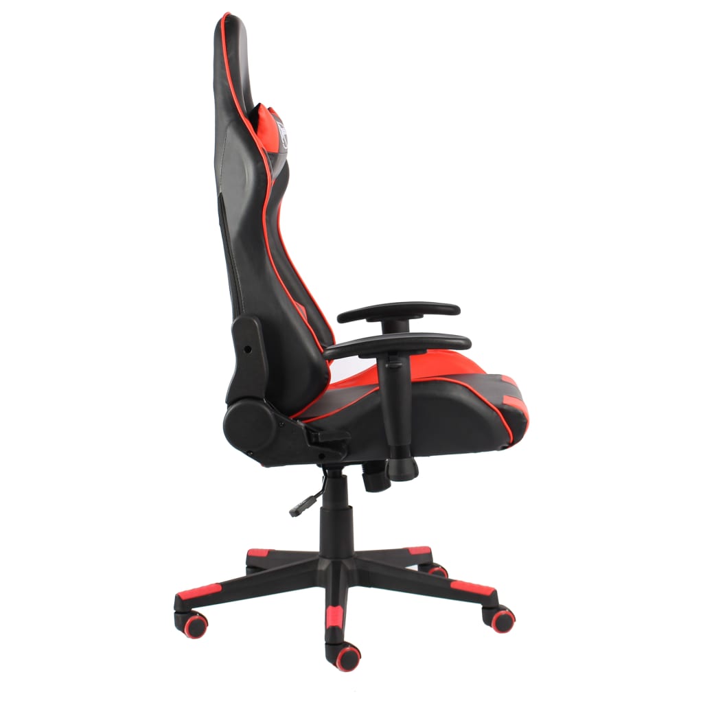 Cadeira de gaming giratória PVC vermelho - Image 3