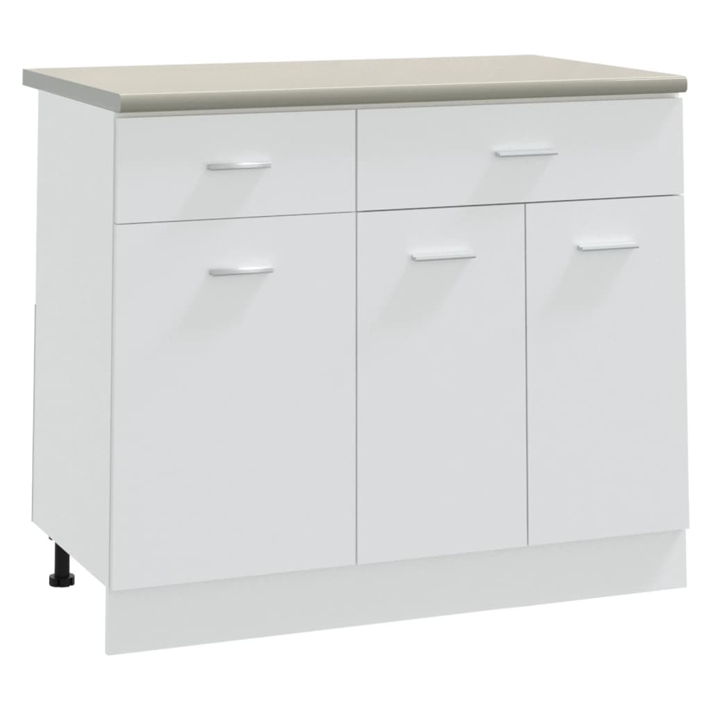 Bancada de cozinha aglomerado 100x60x2,8 cm cor creme - Image 3