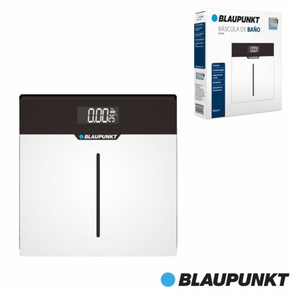 BASCULA DE BAÑO DIGITAL BLAUPUNKT INDICADOR DE TEMPERATURA - SUPERFICIE CRISTAL EXTRAPLANA