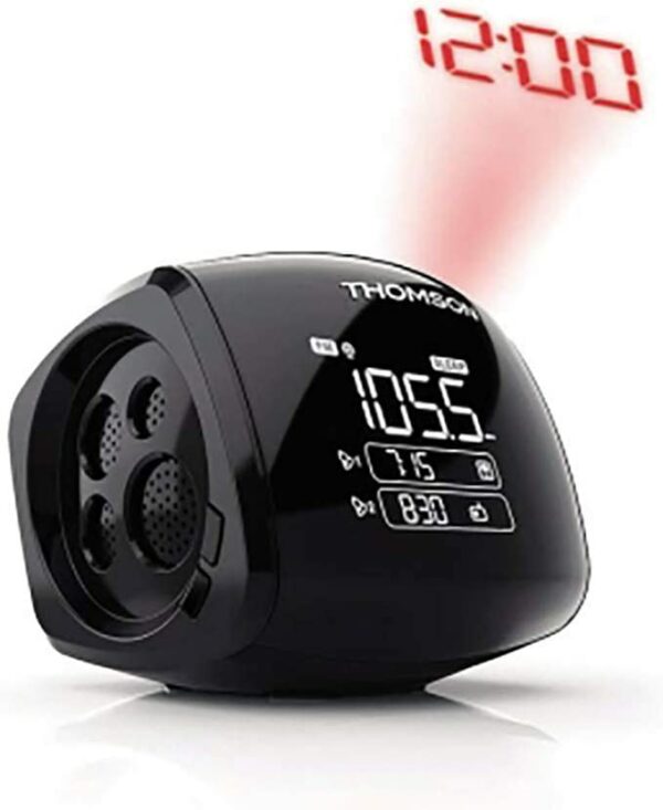 RADIO RELOJ THOMSON CON PROYECTOR + PUERTO USB CARGA