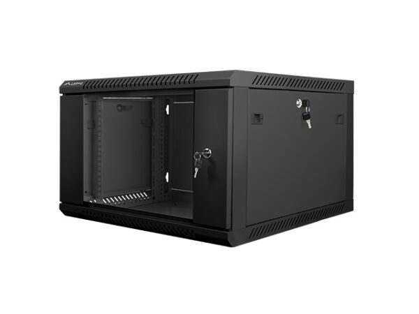 Armario rack lanberg 6u 600x600x368 auto ensamblado 19pulgadaspulgadas hasta 60 kg negro