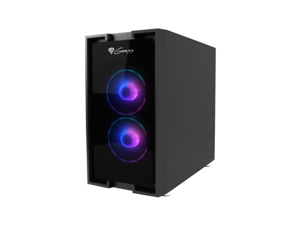 Caja gaming genesis irid 353 matx 1xusb 3.0 2xusb 2.0 s - f cristal templado argb