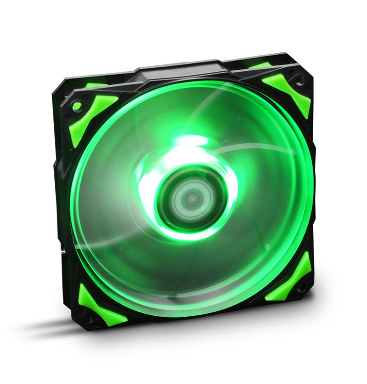 Ventilador caja nox hummer h - fan led 120mm negro led verde