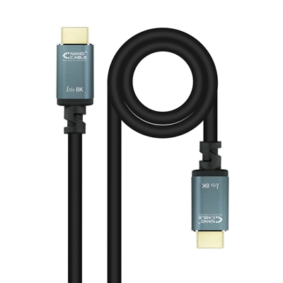 Cable hdmi 2.1 nanocable 8k 1.5m - macho - macho - negro