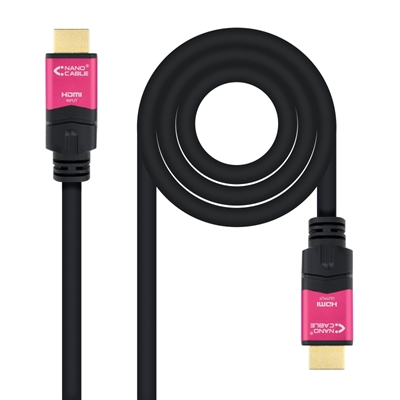 Cable hdmi 2.0 con repetidor nanocable 4k 20m - macho - macho - negro