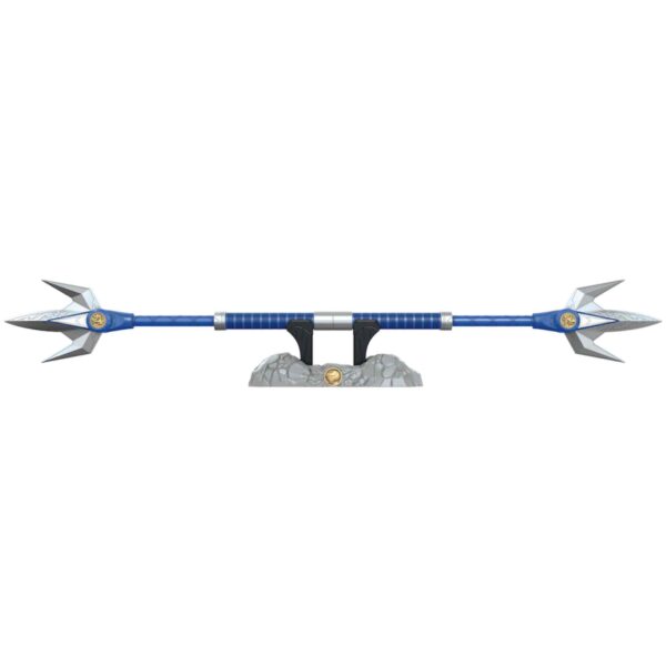 Replica hasbro escala 1:1 blue ranger lanza de poder deluxe power rangers lightning collection