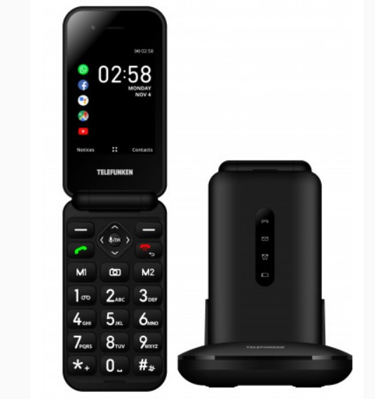 Telefono movil telefunken s740 senior phone - 4g - gps - 2.8pulgadas - kaios negro