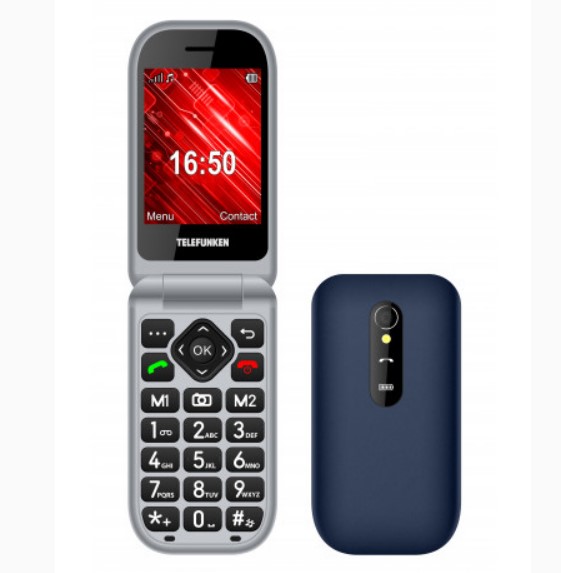 Telefono movil telefunken s450 senior phone - 2.8pulgadas - azul