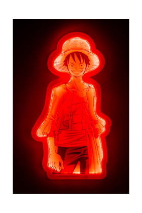 Mural lampara neon teknofun madcow entertainment one piece luffy 30 cm