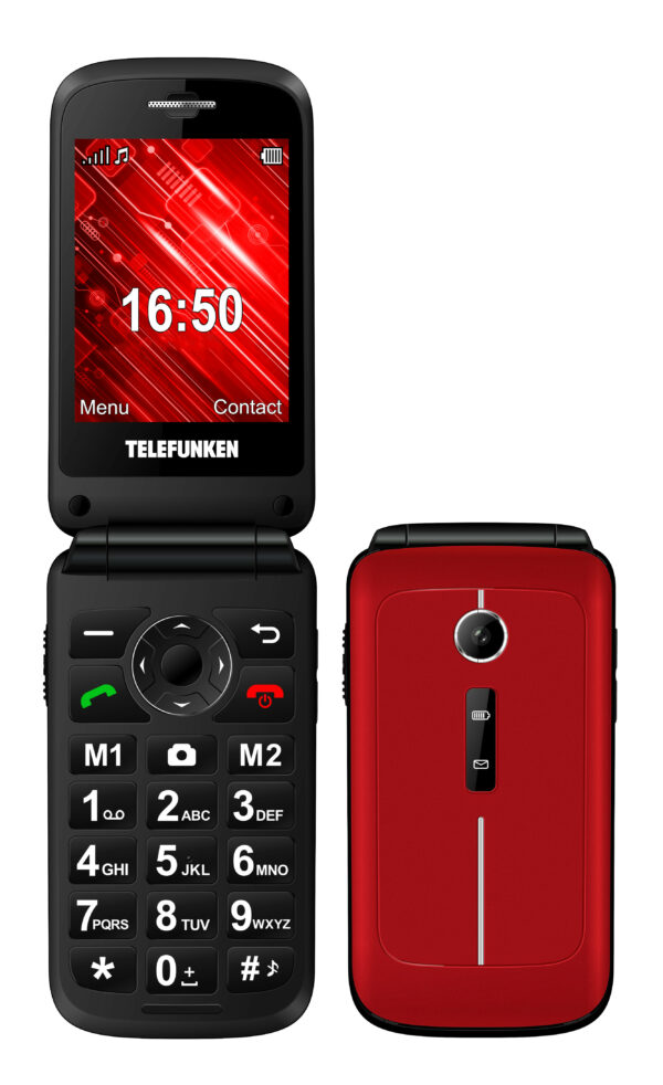 Telefono movil telefunken s430 senior phone - 2.8pulgadas - rojo