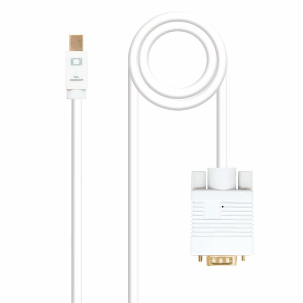 Cable nanocable conversor mini dp a vga mini dp - m -  vga - m blanco 3.0 m