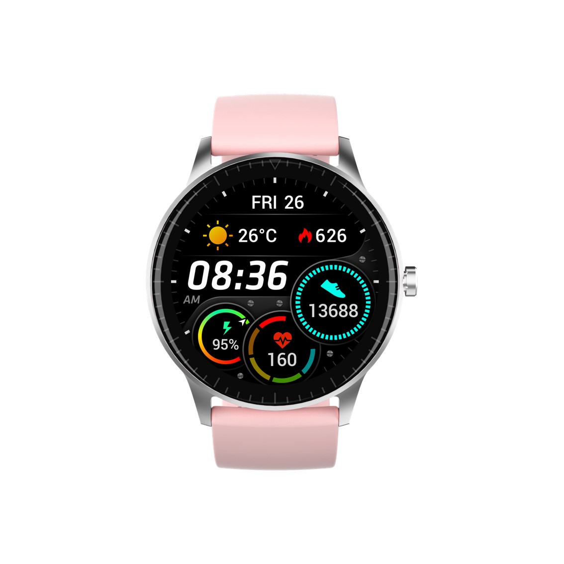 Pulsera reloj deportiva denver sw - 173 - smartwatch - ip67 - 1.28pulgadas - bluetooth - rosa