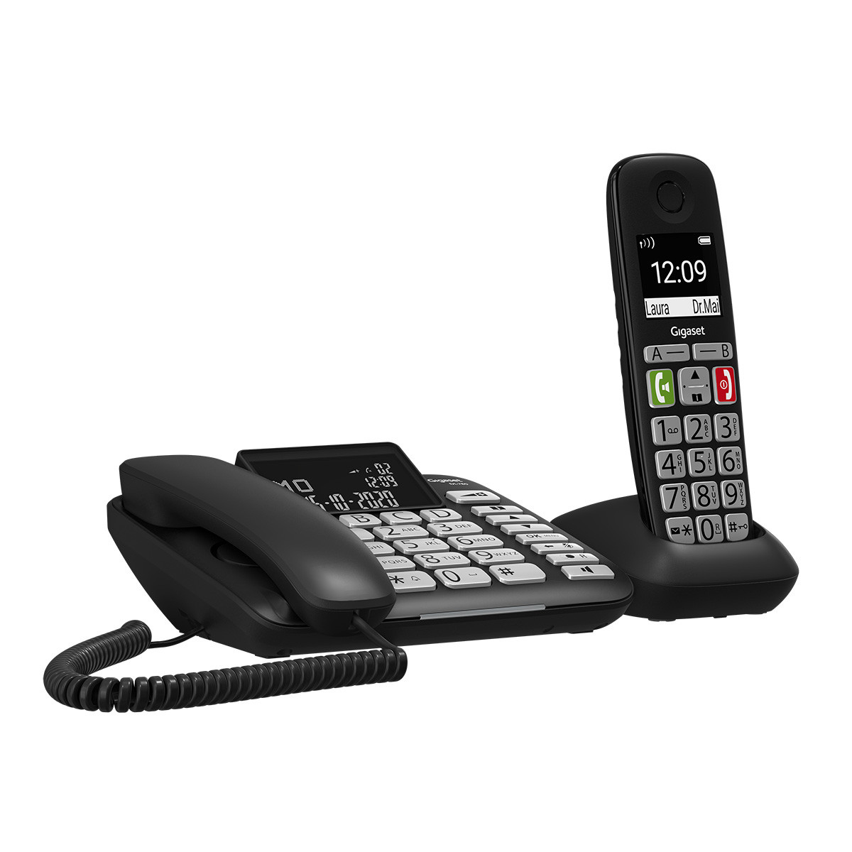 Telefono fijo gigaset dl780 plus combo negro 99 numeros agenda - 10 tonos