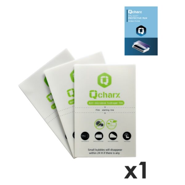 Laminas de proteccion frontales qcharx hidrogel antibacterias qx1 1 unidad