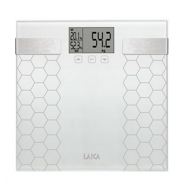Bascula de baño analizadora laica ps5014 blanco 180kg