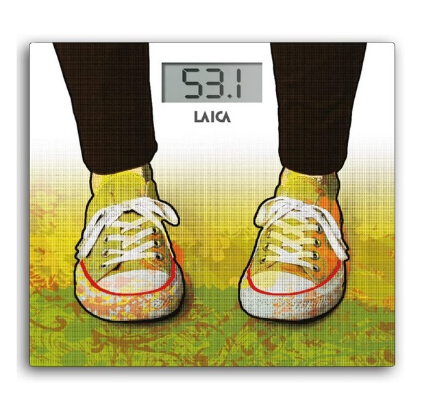 Bascula de baño electronica laica ps1079 diseño zapatillas 180kg