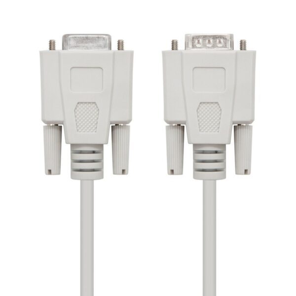 Cable rs232 db9 nanocable 1.8m -  macho - hembra -  beige