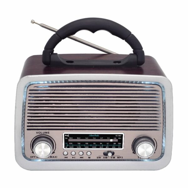 RADIO SAMI AC/DC 3BANDAS TIPO MADERA OSCURA BT/USB/MICRO/AUX REC