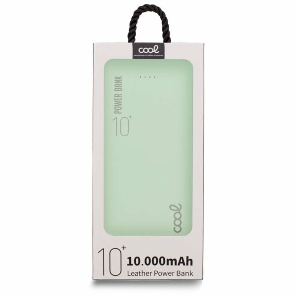 Bateria Externa Universal Power Bank 10.000 mAh (2 x usb / 2.1A) COOL Leather Verde - Image 5