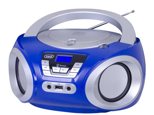 BOOMBOX ESTEREO PORTÁTIL CD BLUETOOTH USB AUX-IN TREVI CMP 544 BT AZUL