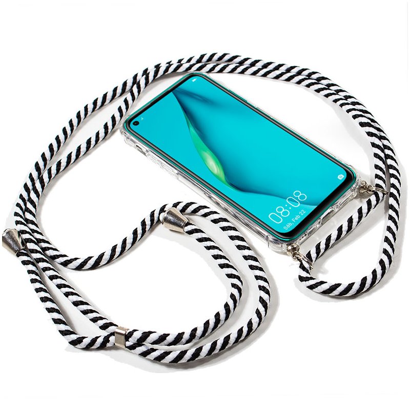 Carcasa COOL para Huawei P40 Lite Cordón Blanco-Negro - Image 2