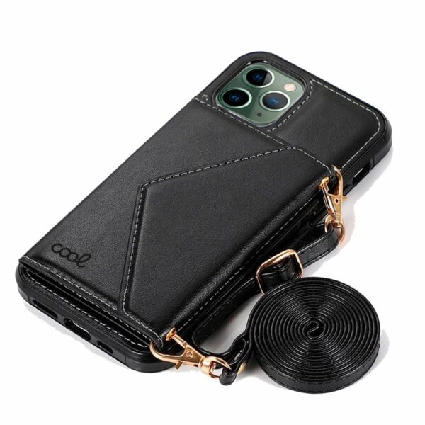 Carcasa COOL para iPhone 11 Pro Max Colgante Wallet Negro - Image 5