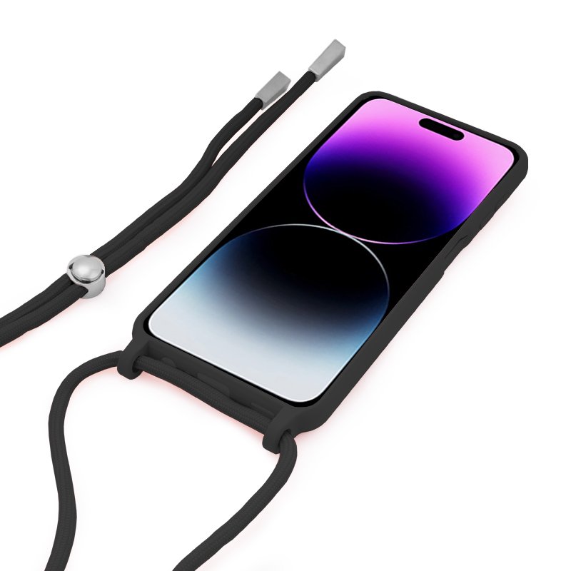 Carcasa COOL para iPhone 14 Pro Max Cordón Liso Negro - Image 2