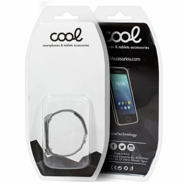 Correa COOL para Xiaomi Mi Band 5 / 6 / 7 / Amazfit Band 5 Metal Plata - Image 4
