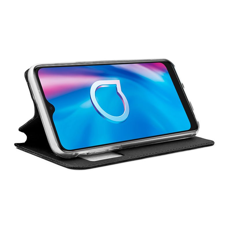 Funda COOL Flip Cover para Alcatel 1S (2020) / Alcatel 3L (2020) Liso Negro - Image 2