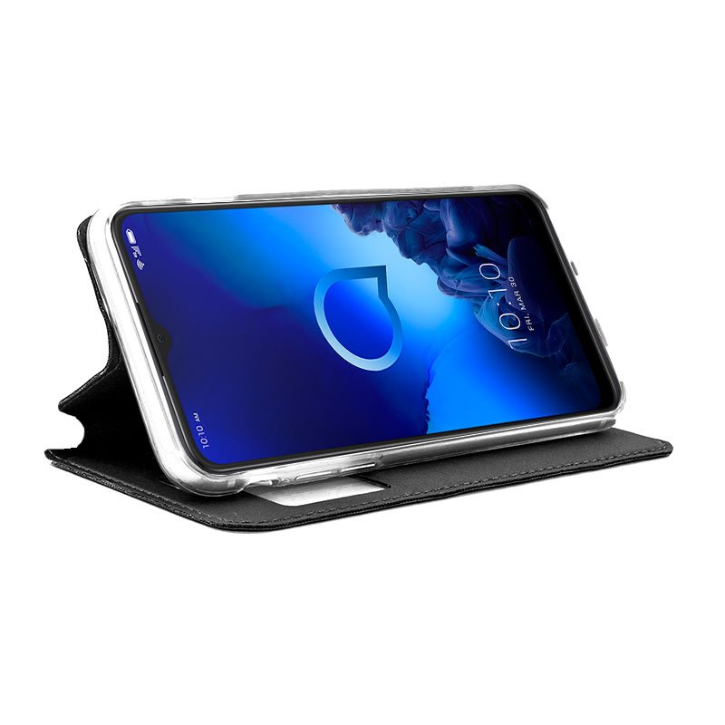 Funda COOL Flip Cover para Alcatel 3X (2019) Liso Negro - Image 2