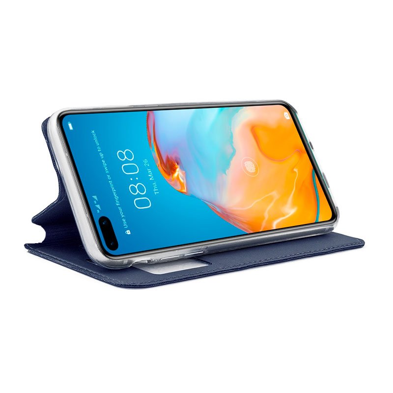 Funda COOL Flip Cover para Huawei P40 Pro Liso Azul - Image 2