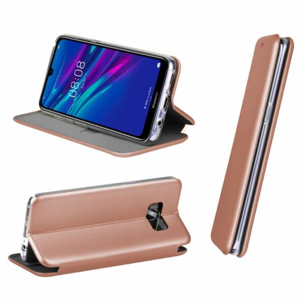 Funda COOL Flip Cover para Huawei Y6 (2019) / Y6s / Honor 8A Elegance Rose Gold - Image 2